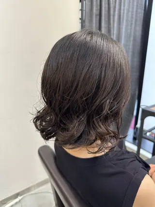 ミディアム カラー パーマ 巻けるケア縮毛矯正✨ ケアカラー✨山下のヘアスタイル