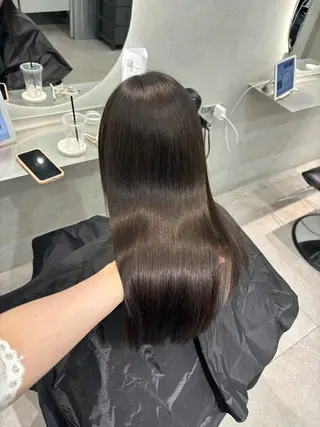 セミロング カラー emi 韓国ワンホンヘアのヘアスタイル