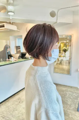 ショート カラー ショート/ボブ/縮毛 三上達大のヘアスタイル