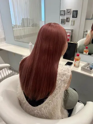 ロング カラー ParveMix 楠本結菜のヘアスタイル