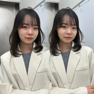 ミディアム 名古屋／似合わせ カット／カラー🫧のヘアスタイル