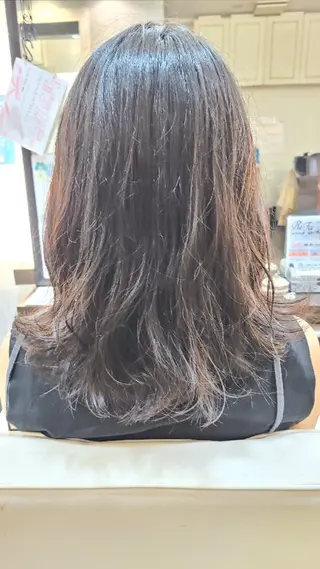 パーマ セミロング hair make  ange 所属・赤池 彩のヘアスタイル