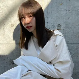 ロング カラー fifth所属・センターパート／マッ シュ／パーマ　あさみのヘアスタイル