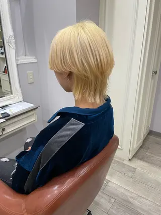 ショート メンズ inqまい/名古屋駅 🦋ブリーチカラーのヘアスタイル