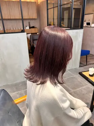 ミディアム カラー 韓国×髪質改善カラー 💎hinaのヘアスタイル