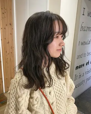 ミディアム カラー くすみカラー♡ Yuukaのヘアスタイル