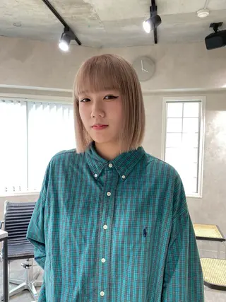 ミディアム カラー ダブルカラー ブリーチ/kaitoのヘアスタイル