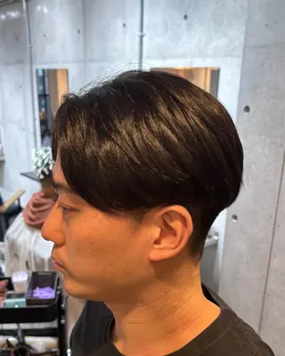 ショート メンズ 曲がる縮毛矯正 心斎橋/本町　あつやのヘアスタイル