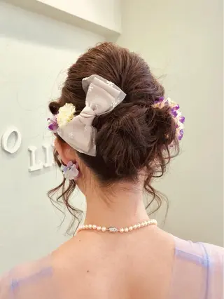 セミロング ヘアアレンジ 小顔美肌&ヘアメイク 丸山紗來のエステ・リラクイメージ