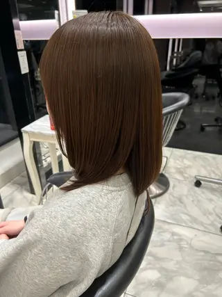 ミディアム カラー 垢抜けヘア 韓国ヘア銀座近下菜央のヘアスタイル
