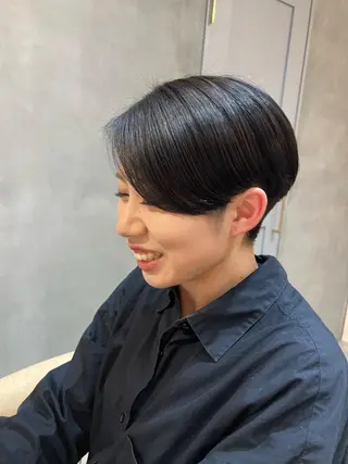 ショート ボブ/巻ける縮毛矯正 /韓国レイヤーはなのヘアスタイル