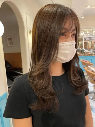 ミディアム カラー 縮毛/ショート/ ボブ/レイヤー/小原のヘアスタイル