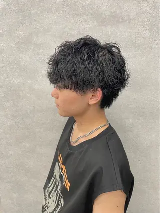 パーマ ヘアアレンジ メンズ 川合 智之のヘアスタイル