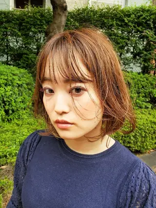 ショート カラー フリーランス所属・韓国ヘア レイヤー くびれヘアMATSUのヘアスタイル