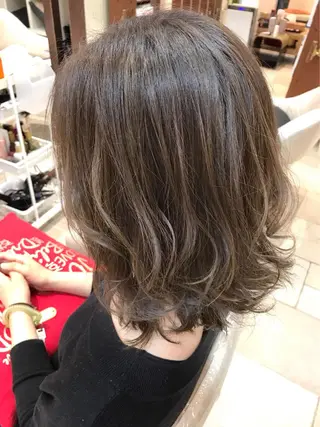 ミディアム カラー 美髪矯正/髪質改善 /ヨナミネのヘアスタイル