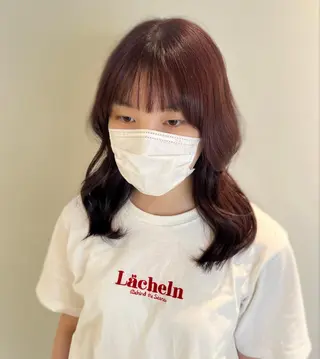 セミロング カラー カバサワ カエデのヘアスタイル