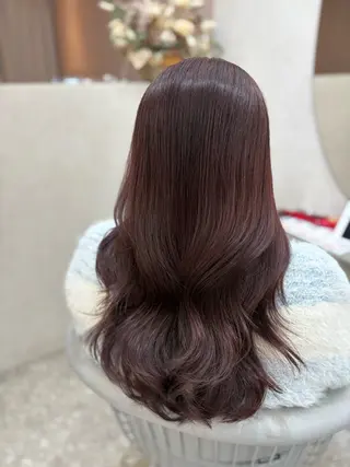 セミロング カラー 新宿/韓国ヘア 中明度カラー/かやのヘアスタイル