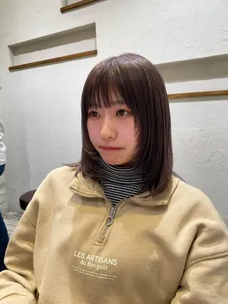 ミディアム 栗原 瑞稀のヘアスタイル