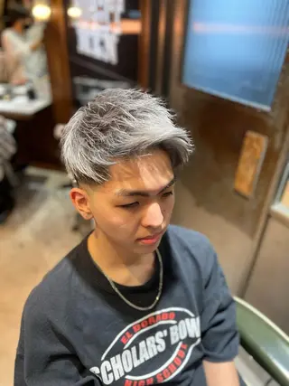 ショート カラー メンズ BINGO HAIR WORKS 【ビンゴヘアワークス】所属・🎱メンズフェード 特化HYOGA🎱のヘアスタイル