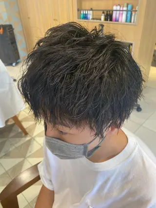 ショート カラー パーマ ヘアアレンジ メンズ メンズパーマの巨匠 鈴木純のヘアスタイル