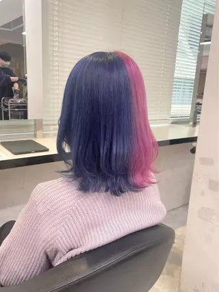 セミロング カラー ヘアアレンジ 🥀レイヤー×ハイト ーントレンドヘア🥀のヘアスタイル