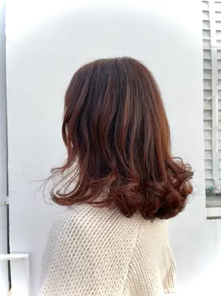 ミディアム カラー 似合わせスタイル 足立のヘアスタイル