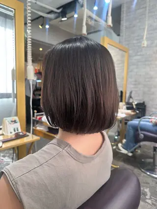 ミディアム カラー 艶カラー/縮毛矯正‎ 💛Sakiのヘアスタイル