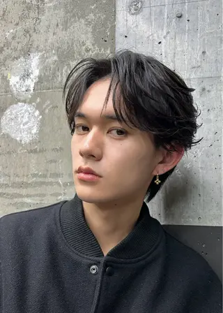 ショート メンズ ダウンパーマ韓国ヘア 片岡駿のヘアスタイル