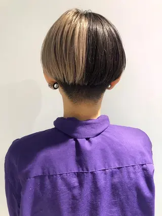 ショート カラー 【痛くないブリーチ】 野村友大のヘアスタイル