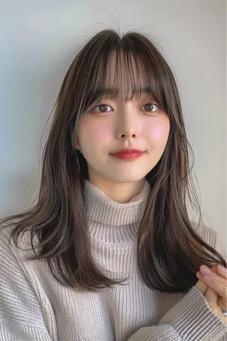 ミディアム カラー La fith hair ray 札幌店所属・顔まわり/W カラー/リョウのヘアスタイル