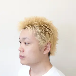 ショート ヘアーサロンカズミ所属・たけと/フェード フェザーパーマのヘアスタイル