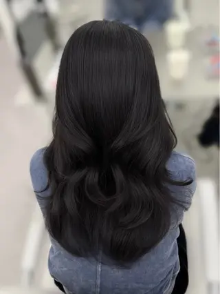 セミロング カラー 韓国ヘア/顔周り ヘアセット/加藤優里のヘアスタイル