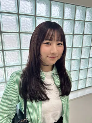 ロング カラー 愛結 暖色カラー🎀🩰のヘアスタイル