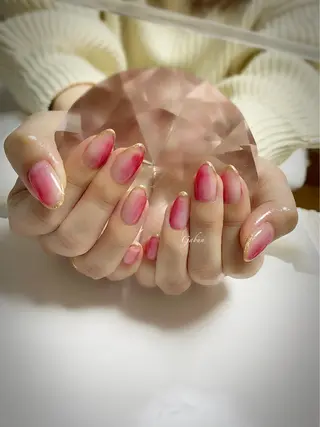 ミディアム ネイル LOTUS ネイルサロンのネイルデザイン