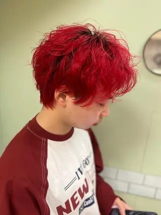 ショート カラー メンズ NYNY☃️上新庄 ❄️石川瑠青のヘアスタイル