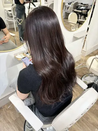 ロング カラー Risa🐈⬛/ グレージュ/透明感のヘアスタイル