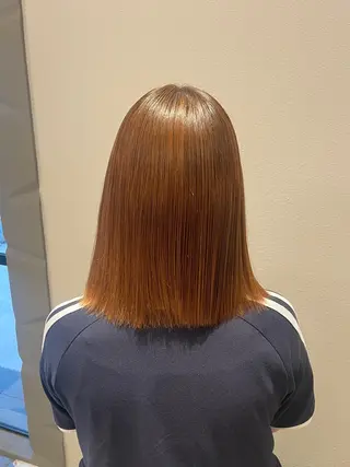 ミディアム ヘアメ/アレンジ/暖 色/顔周り/あつはのヘアスタイル