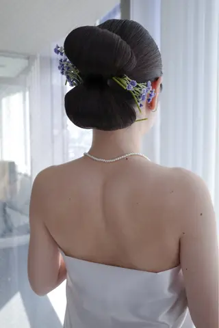 ロング ヘアアレンジ tukka soin KOBE所属・NAGI ヘアメイクのヘアスタイル