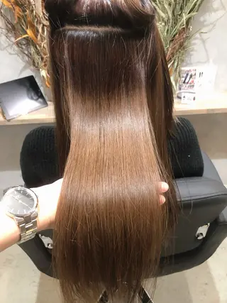 ロング 【髪質改善】 【酸性ストレート】のヘアスタイル