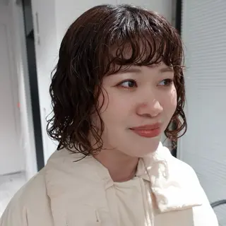 ショート パーマ ヘアアレンジ 🌐サトウ リョウ🌐のヘアスタイル