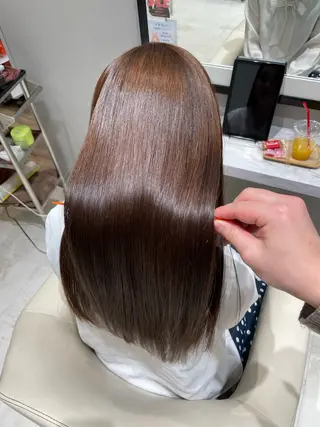 ロング パーマ k-two✨たき艶感 カラー／美髪矯正のヘアスタイル