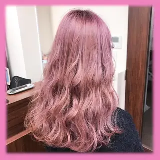 ロング カラー SHIN/レイヤー カット×クロスパーマのヘアスタイル