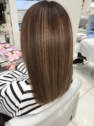 ロング パーマ 縮毛矯正/髪質改善/ ブリーチ/東陽町✨のヘアスタイル