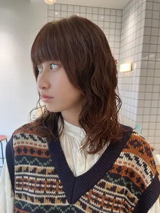 ミディアム パーマ 原宿パーマ kazuのヘアスタイル