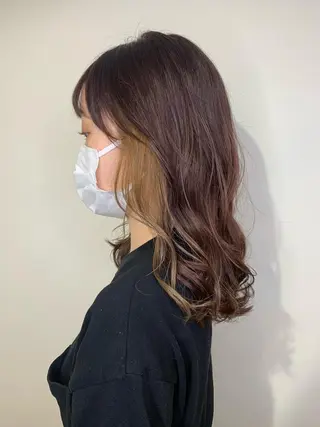 ロング カラー ハイライト✖️ 暗髪🤎Nahoのヘアスタイル