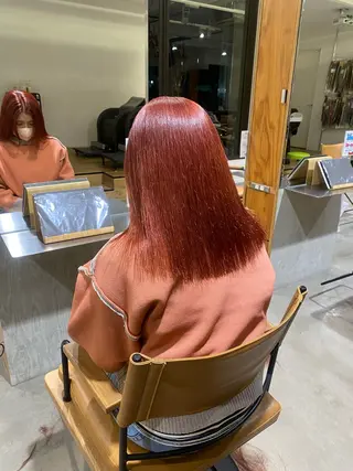 セミロング カラー 透明感カラー 天羅のヘアスタイル