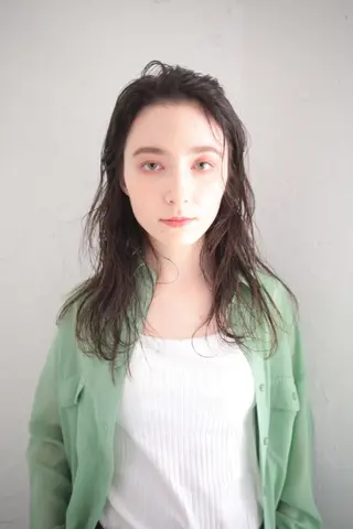 ロング パーマ 小田川 竜也のヘアスタイル