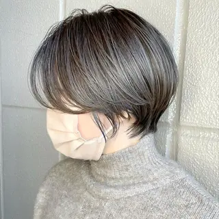 ショート カラー 銀座⚜️【脱白髪染め 美髪矯正】トグチのヘアスタイル