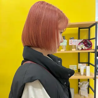 カラー アカネ/暖色カラー /ボブ🪐🧡のヘアスタイル