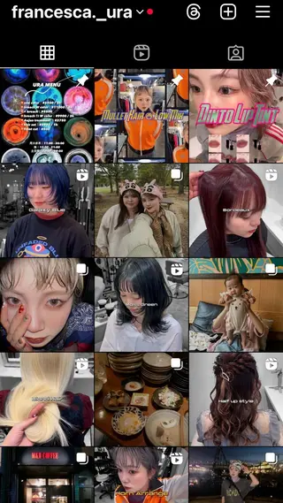 ミディアム カラー ヘアアレンジ francesca. uraのヘアスタイル